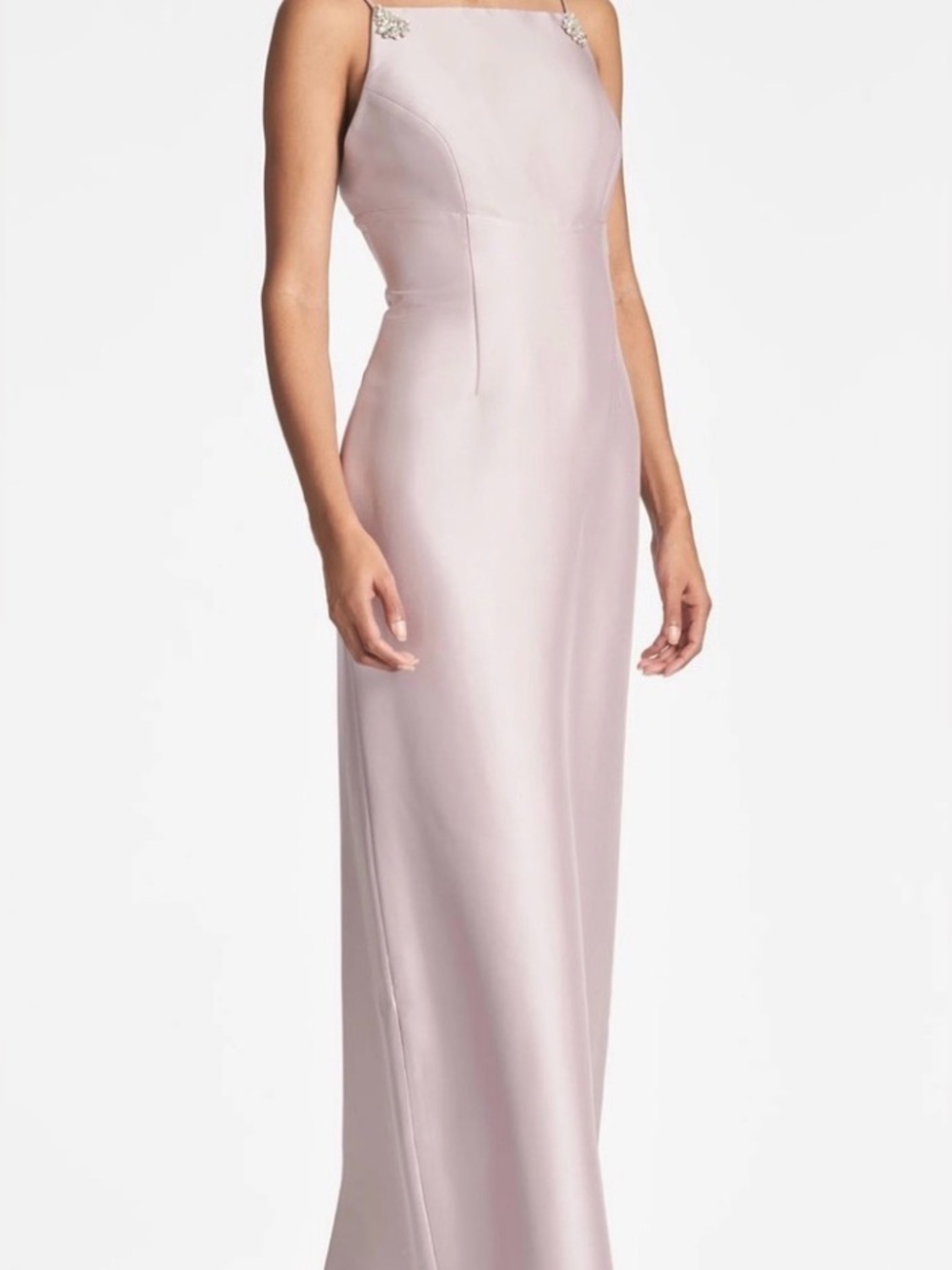 Sachin + Babi Pryce Elegant Blush Pink Satin Evening Gown NWT sz 6